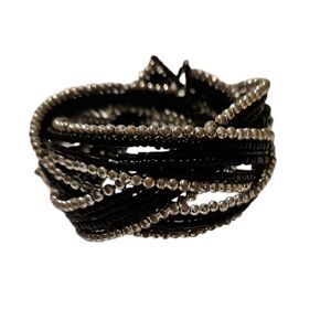 Black and Silver Expandable Braclet